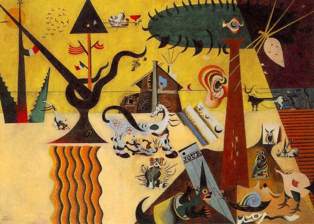 Il campo arato, dipinto surrealista di Joan Miró